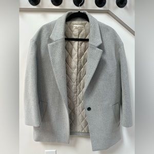 Vintage Light Grey Wool Pea Coat by MM LaFleur (Size Small/Medium) *WORN ONCE*